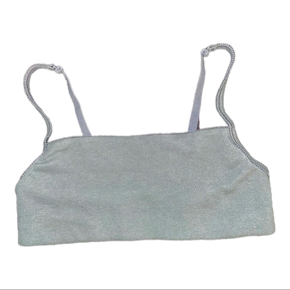 SKIMS | Pointelle Logo Scoop Neck Bralette (Size M)